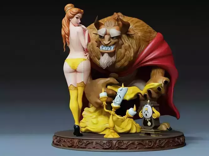 BEAUTY AND THE BEAST 3D print model
