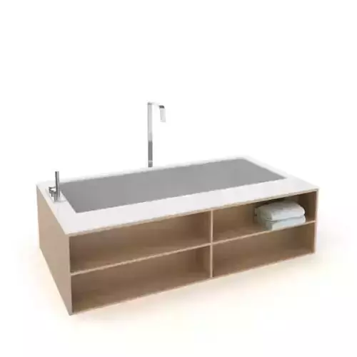 Modern Bathtub With Storage