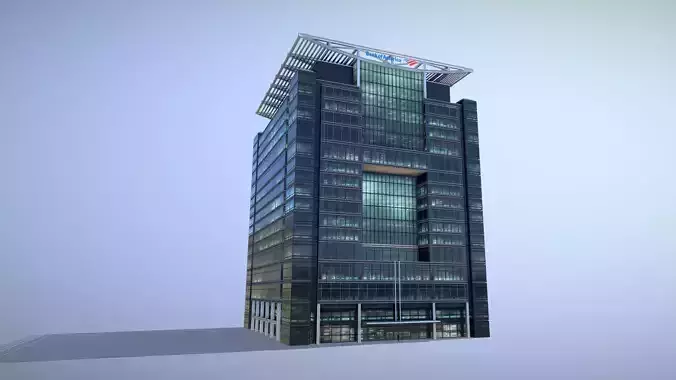 London 5 Canada Square Low-poly 3D model
