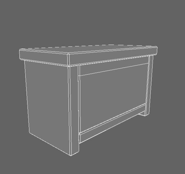 Chest Of Drawers Low-poly 3D model_8