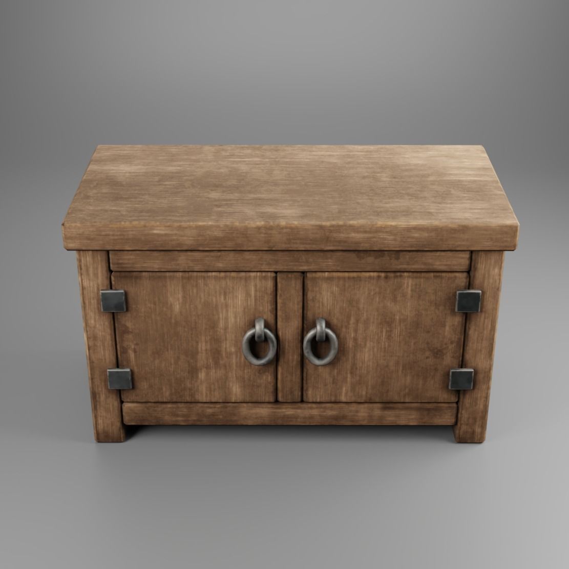 Chest Of Drawers Low-poly 3D model_5