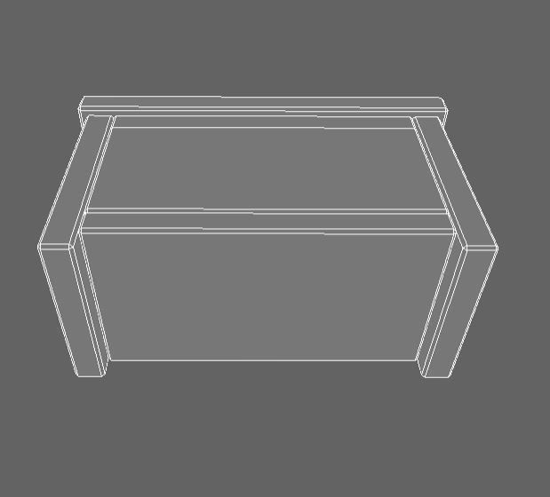 Chest Of Drawers Low-poly 3D model_9