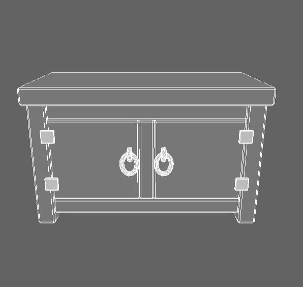 Chest Of Drawers Low-poly 3D model_6