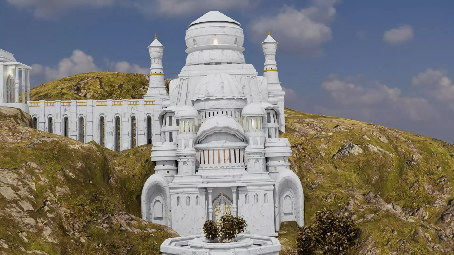 Castle 3D Model - Detailed 3D KITBASH SET Low-poly 3D model