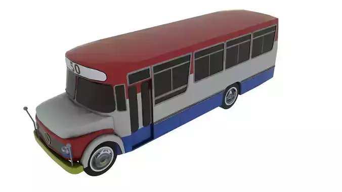 Argentinean Colectivo Low-poly 3D model