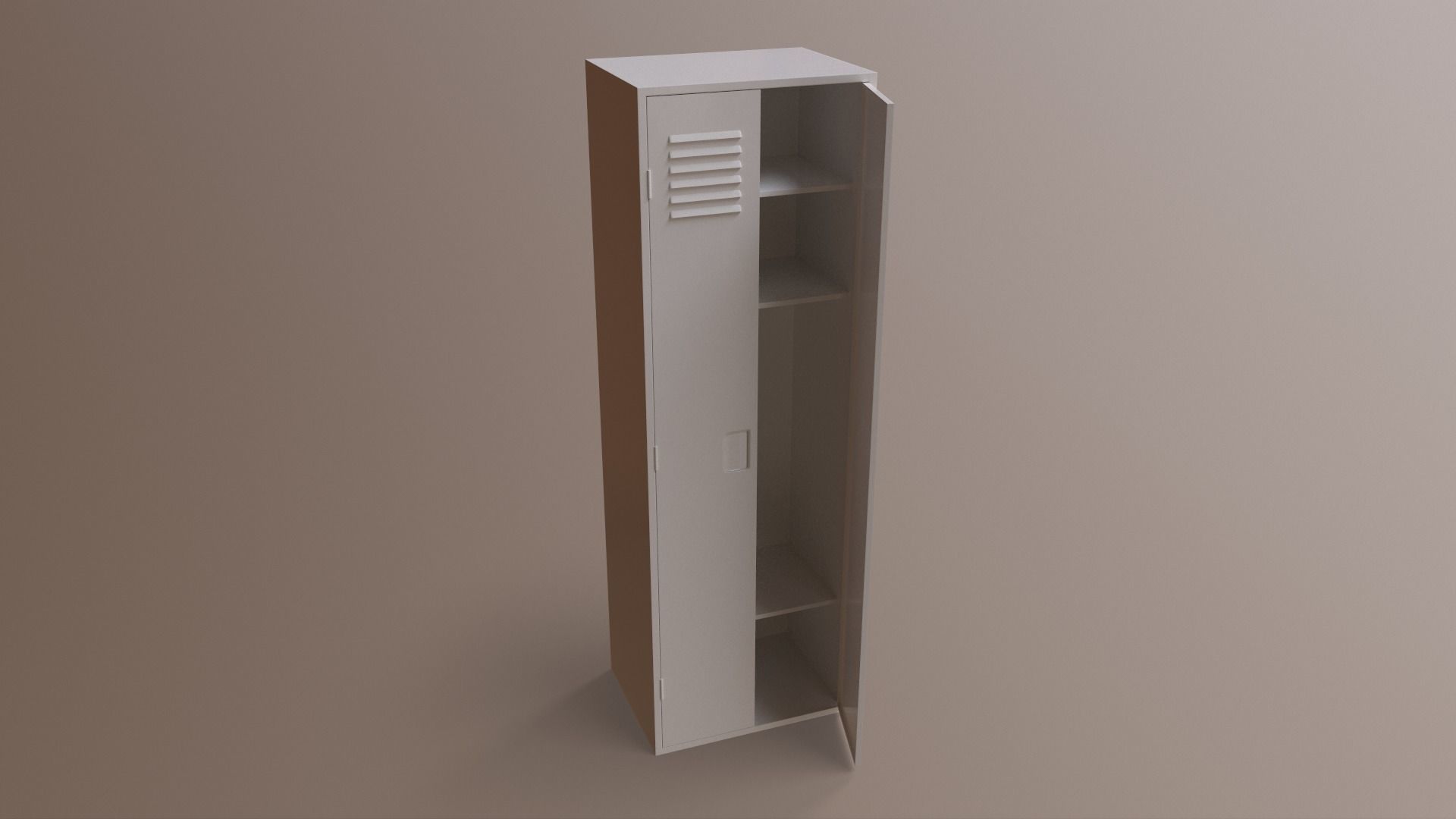 PBR School Gym Locker 09 - Orange Low-poly 3D model_21