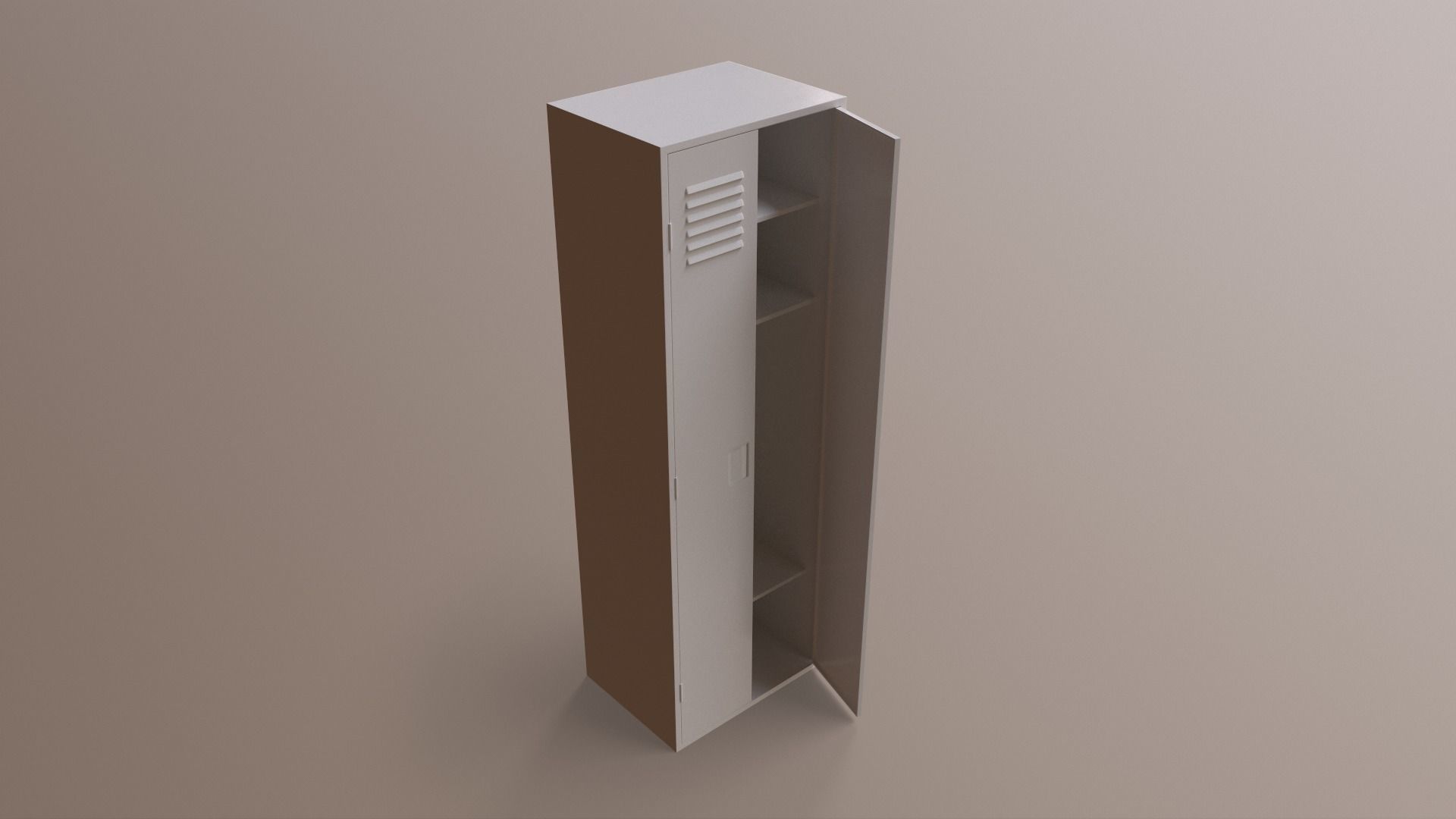PBR School Gym Locker 09 - Red Low-poly 3D model_23