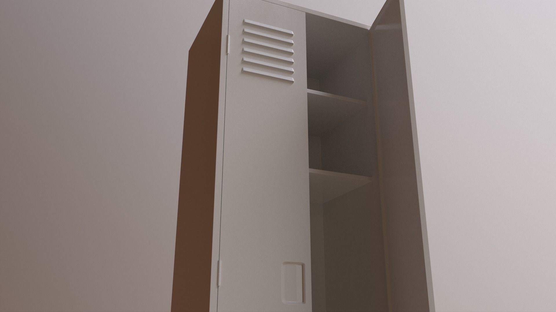 PBR School Gym Locker 09 - Red Low-poly 3D model_22