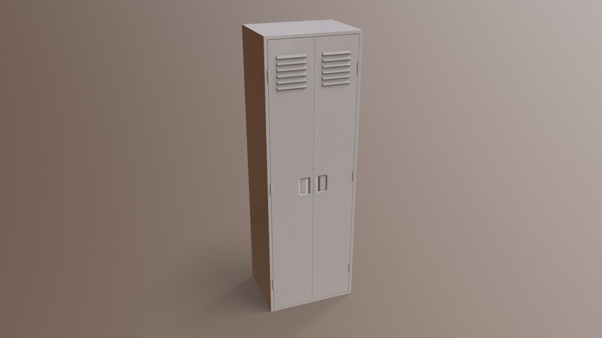 PBR School Gym Locker 09 - Red Low-poly 3D model_20
