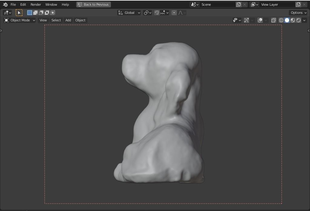 plaster dog Low-poly 3D model_9
