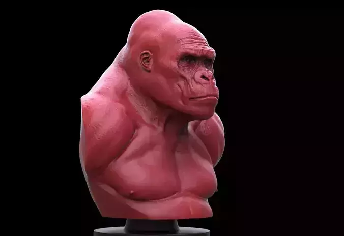 Gorilla Bust 3D print model