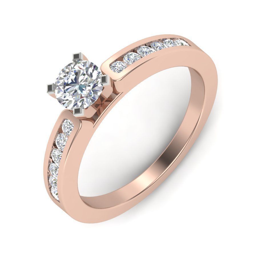 solitaire Engagement Rings 3dm stl render detail 3D print model 3D print model_8