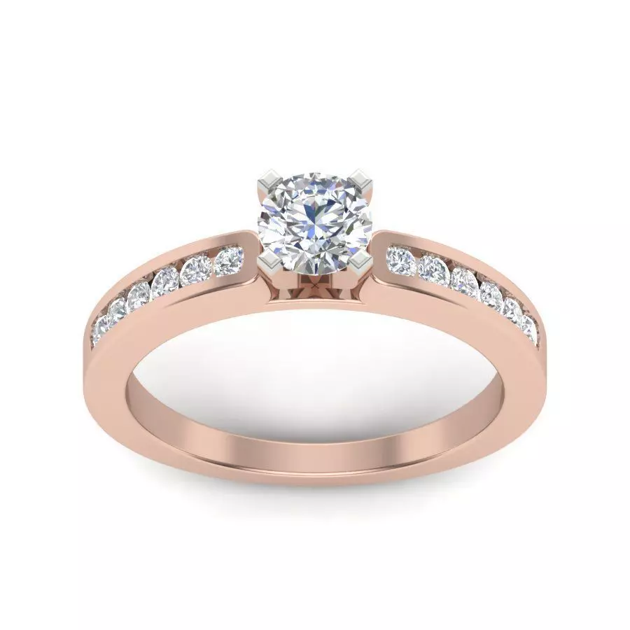 solitaire Engagement Rings 3dm stl render detail 3D print model 3D print model_0