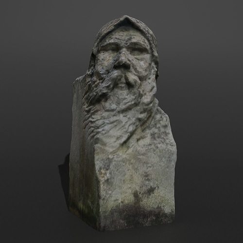 Game Ready Stone Statue  Three LODS Free low-poly 3D model