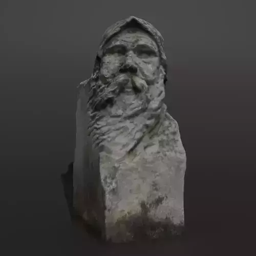 Game Ready Stone Statue  Three LODS