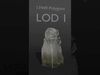 Game Ready Stone Statue  Three LODS Free low-poly 3D model_1
