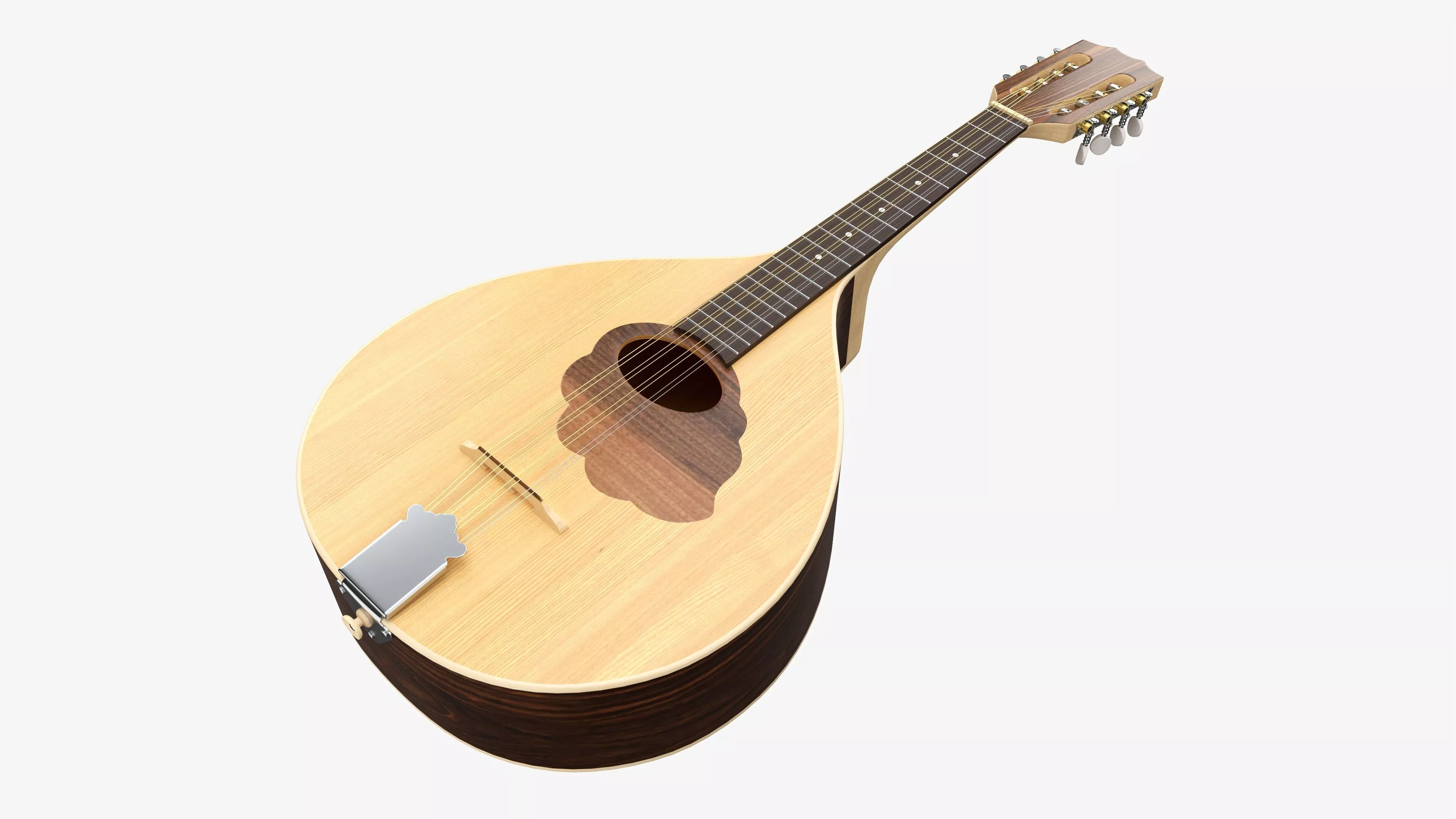 Flat mandola 3D model