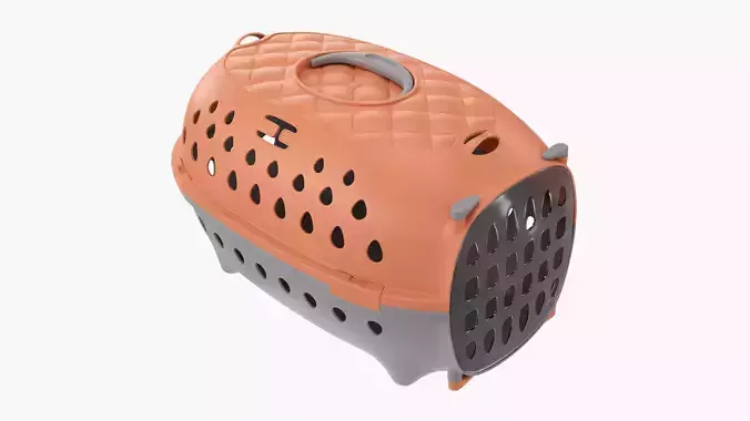 Travel pet carrier orange gray pastel