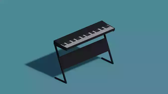  Low Poly Piano Stand