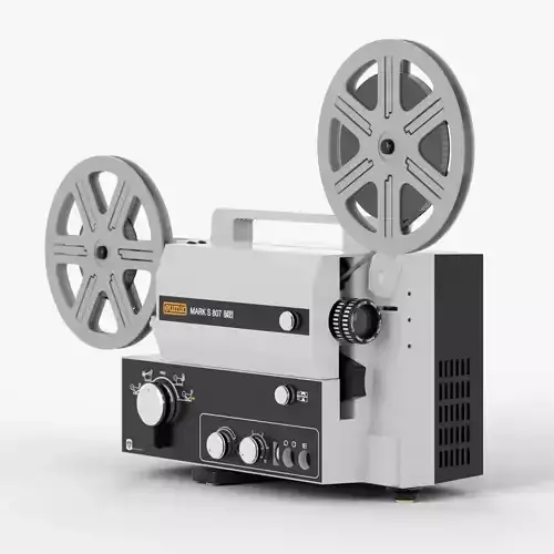 Eumig Mark S 807 Super Single Projector Low-poly 3D model Eumig Mark S 807 Super Single Projector Low-poly 3D model