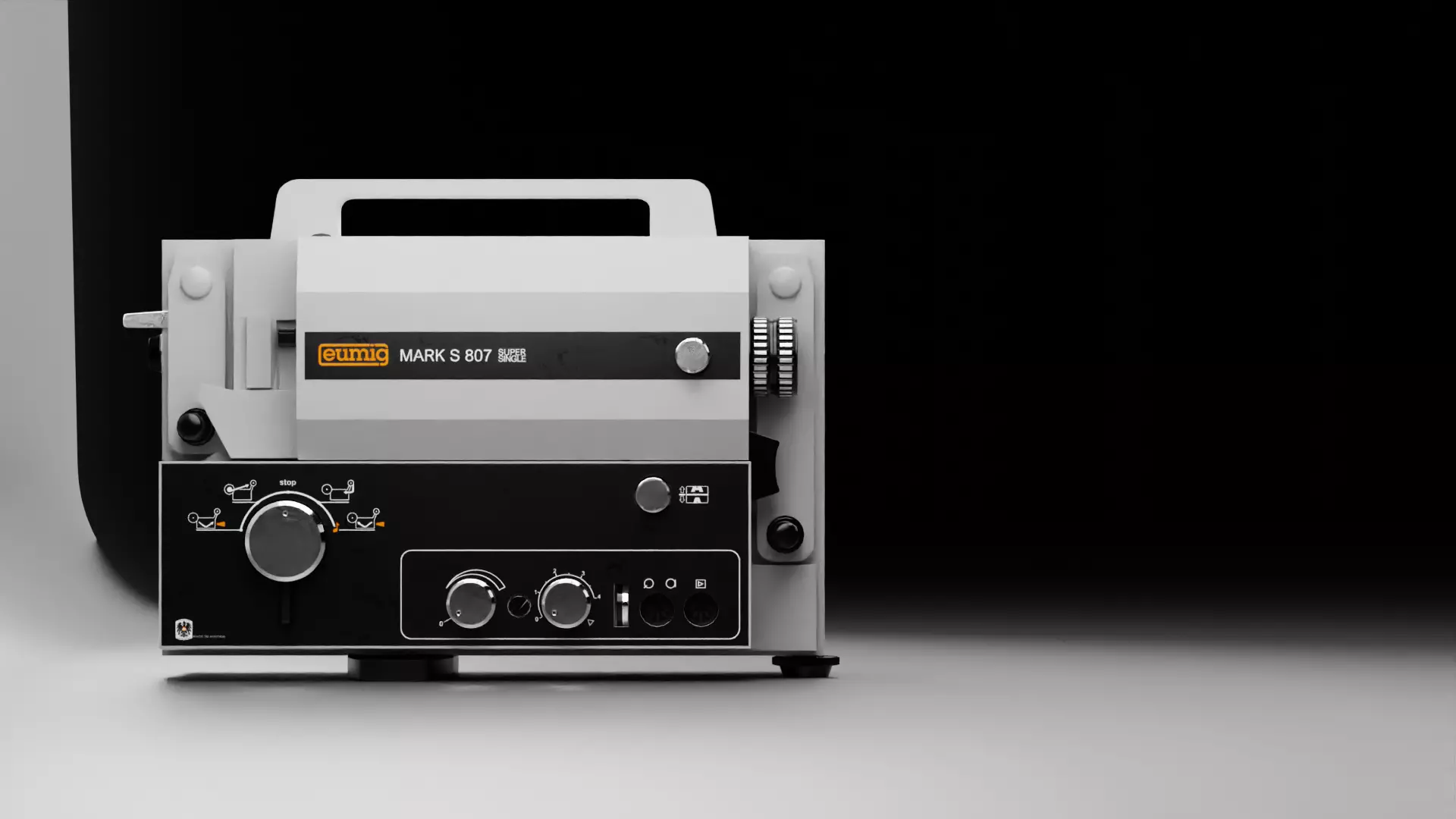 Eumig Mark S 807 Super Single Projector Low-poly 3D model_10