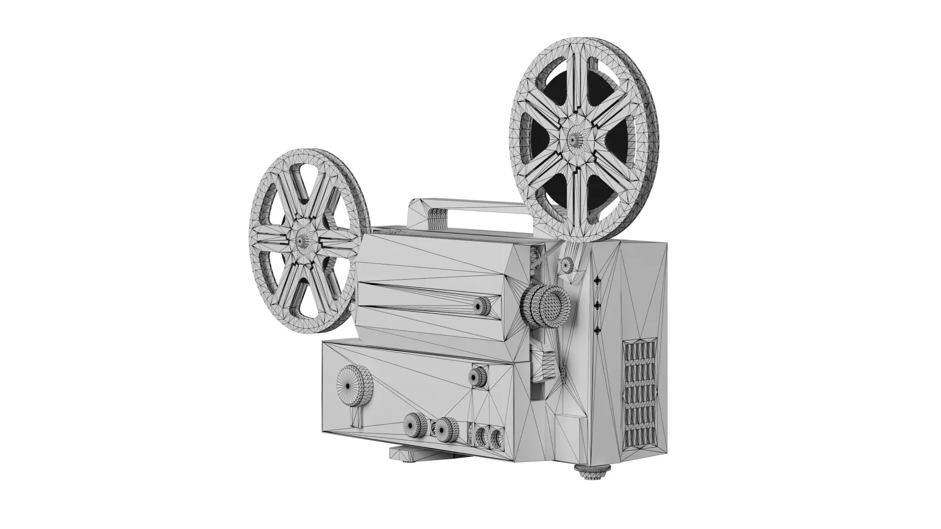 Eumig Mark S 807 Super Single Projector Low-poly 3D model_12