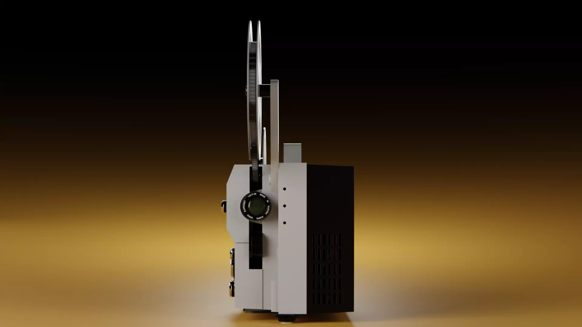 Eumig Mark S 807 Super Single Projector Low-poly 3D model_3