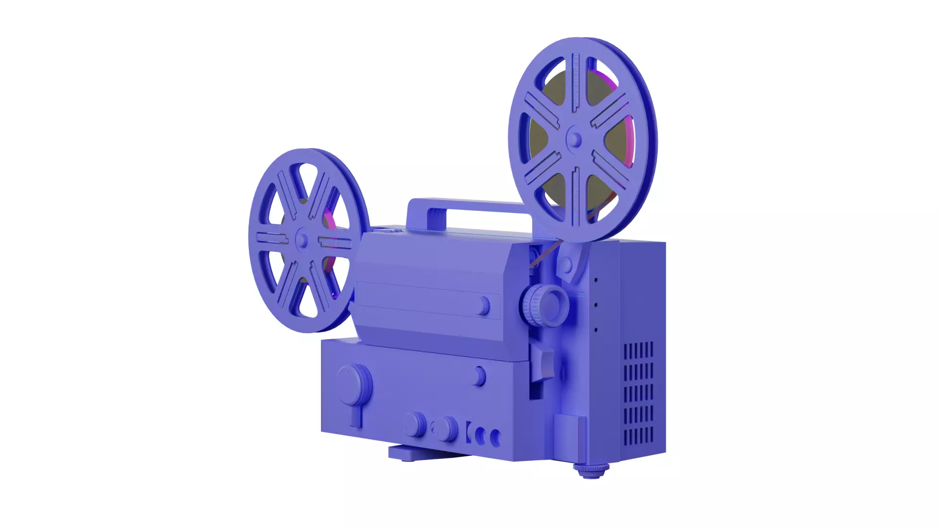 Eumig Mark S 807 Super Single Projector Low-poly 3D model_8