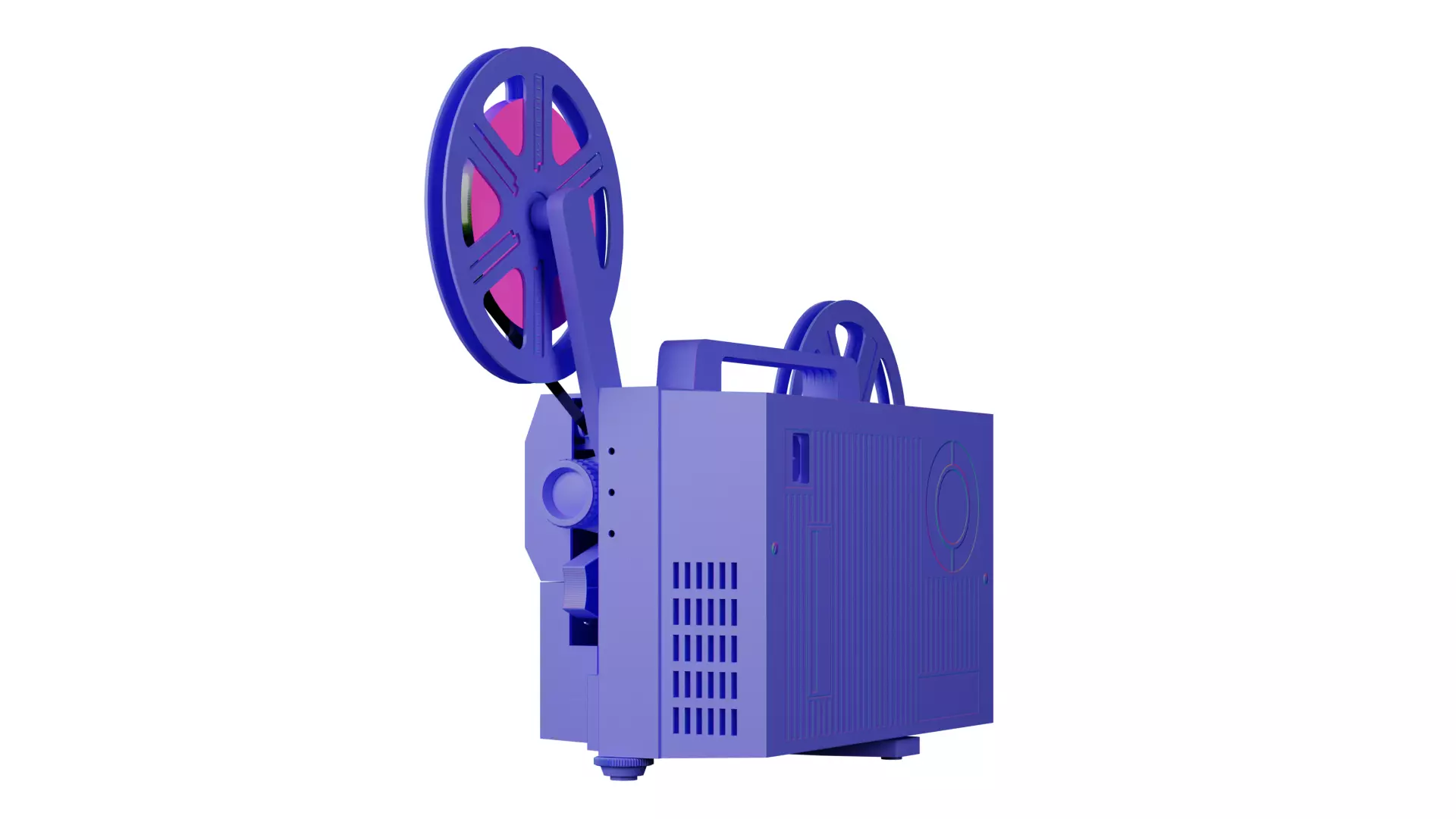 Eumig Mark S 807 Super Single Projector Low-poly 3D model_7