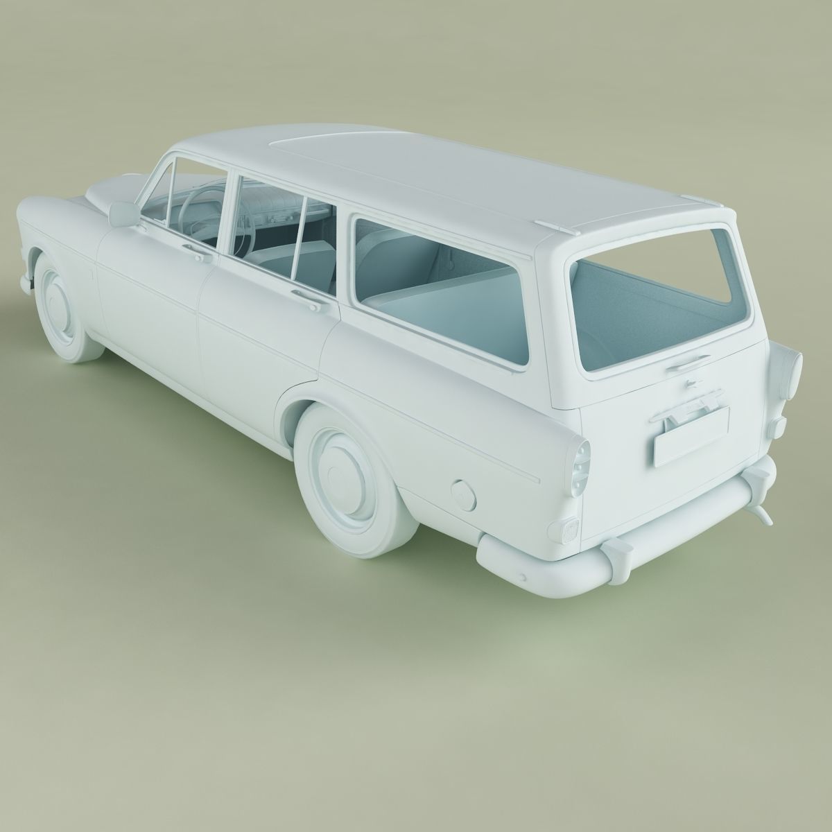 Volvo Amazon Wagon PV220 3D model_12