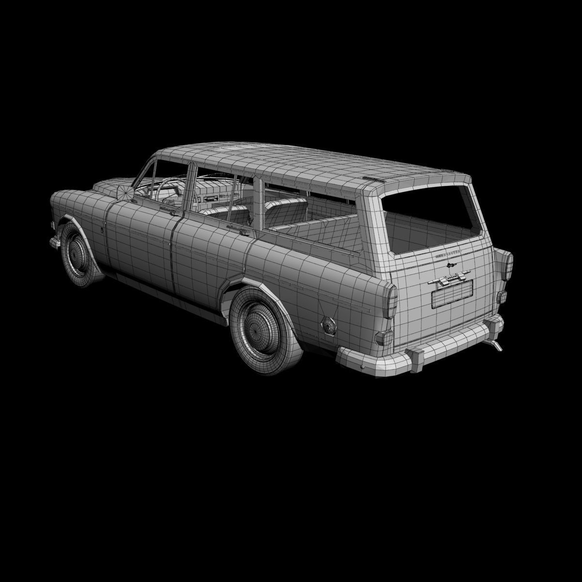 Volvo Amazon Wagon PV220 3D model_15