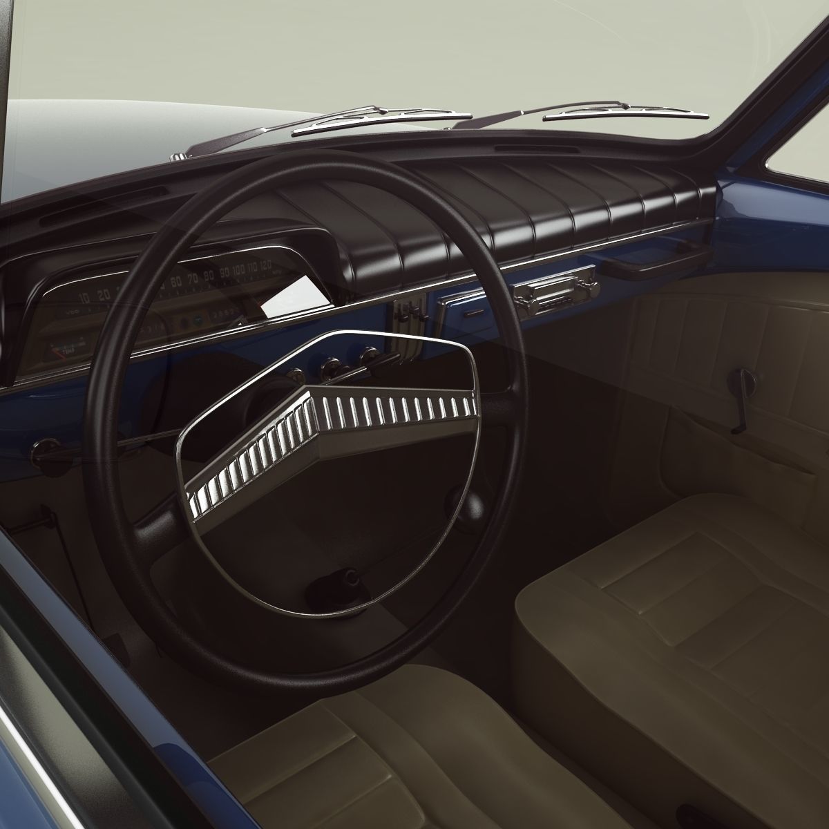 Volvo Amazon Wagon PV220 3D model_8