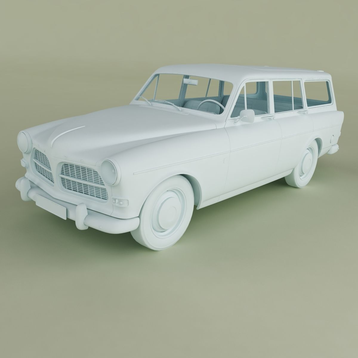 Volvo Amazon Wagon PV220 3D model_10