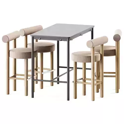 Tommaryd table by Ikea and Counter Bar CS2 by Noom 3D model