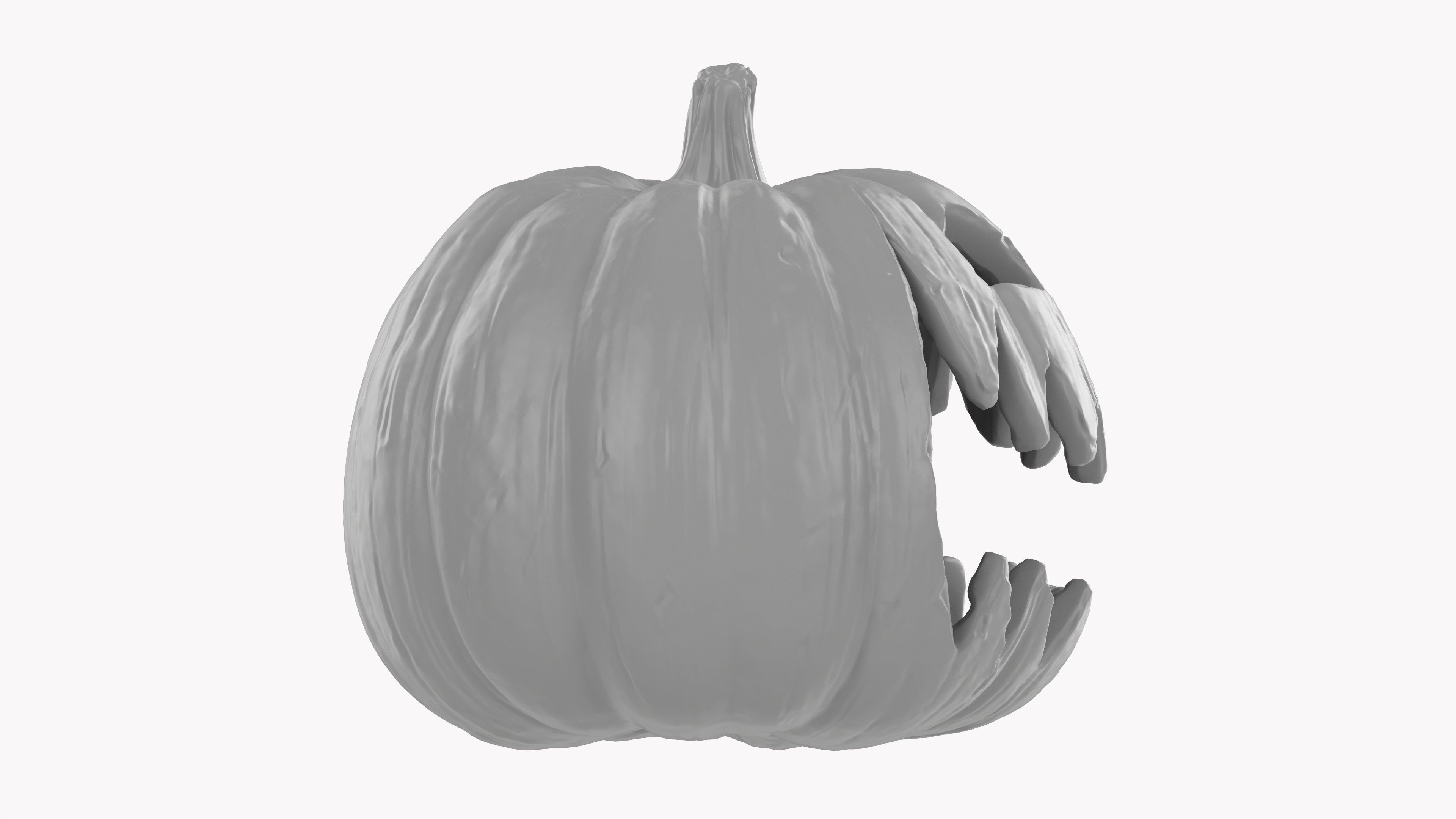 Pumpkin Head 02 3D model_4