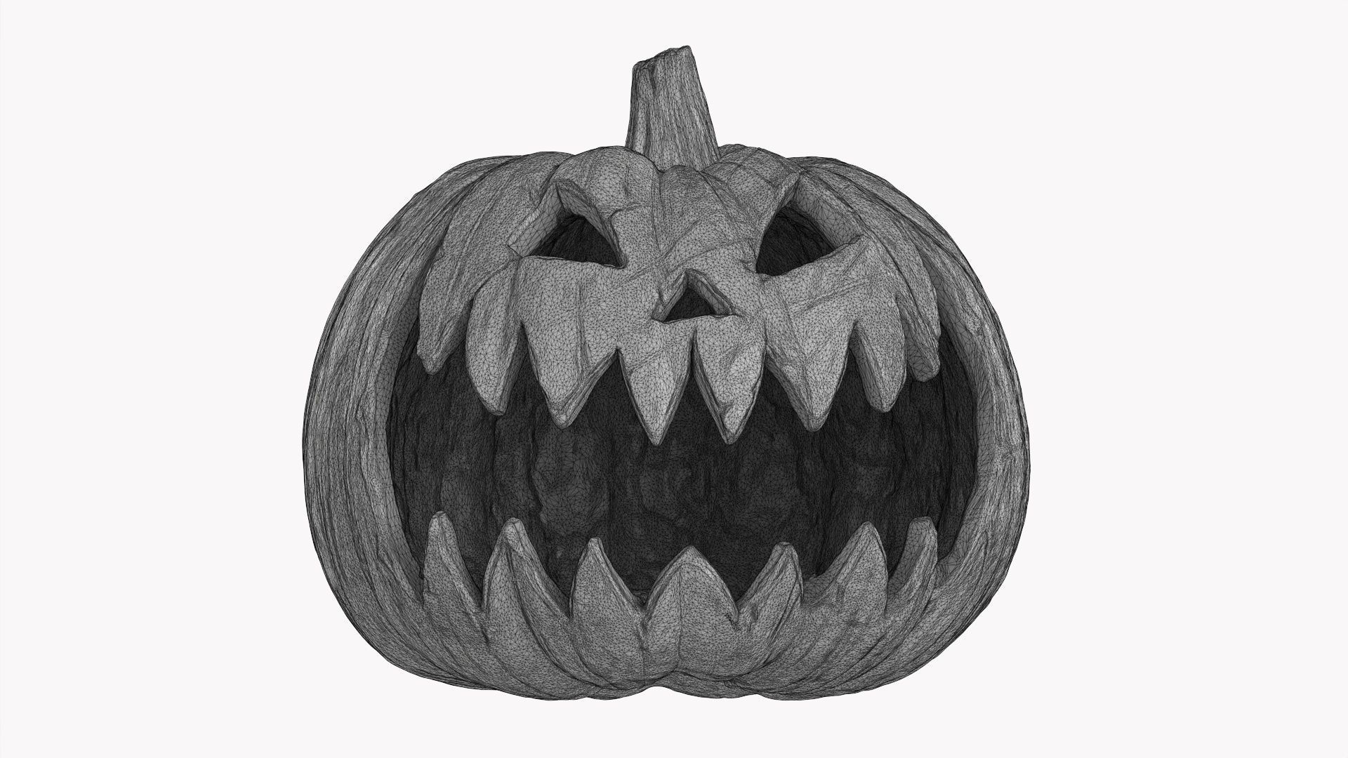Pumpkin Head 02 3D model_9
