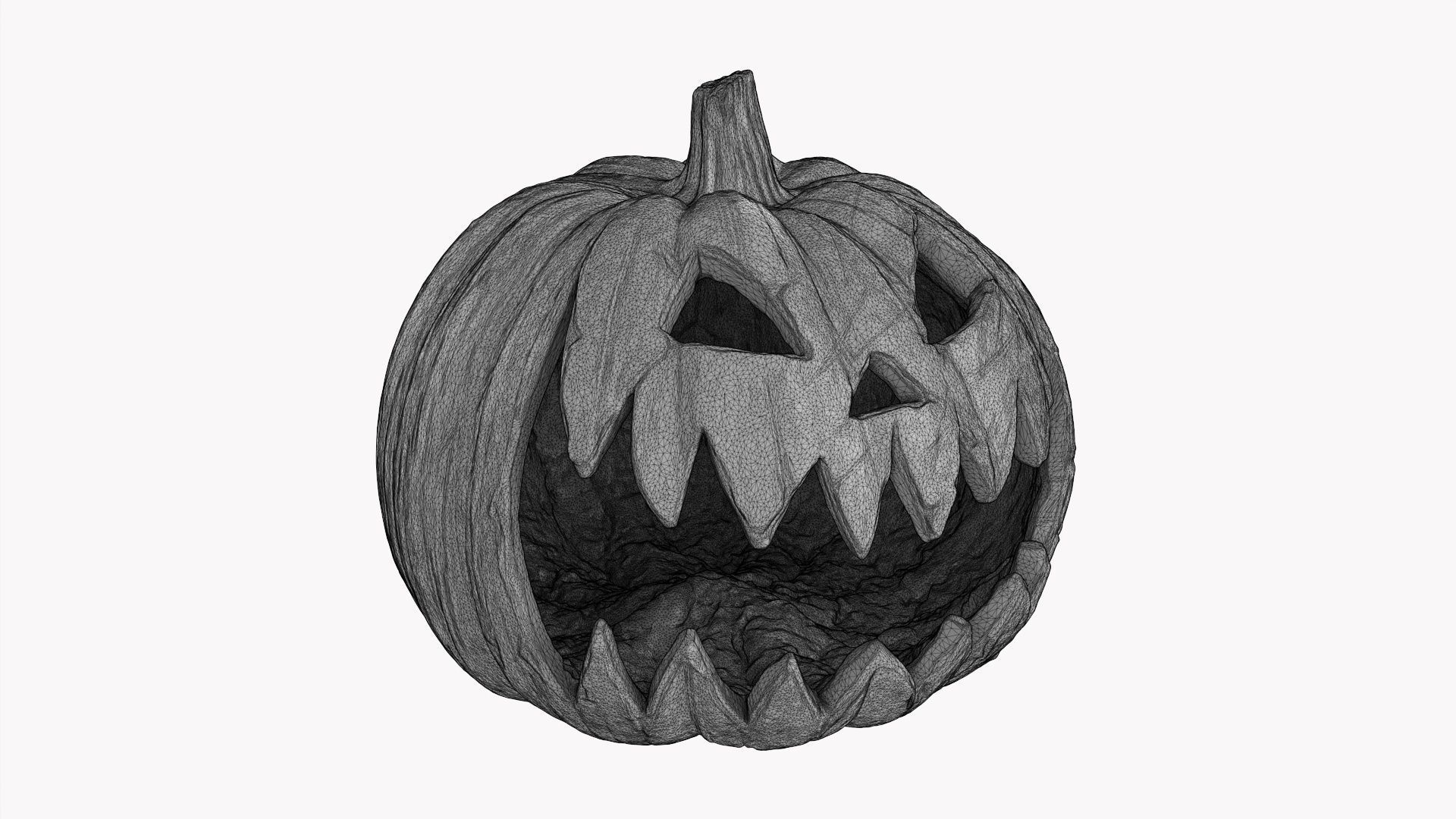 Pumpkin Head 02 3D model_6