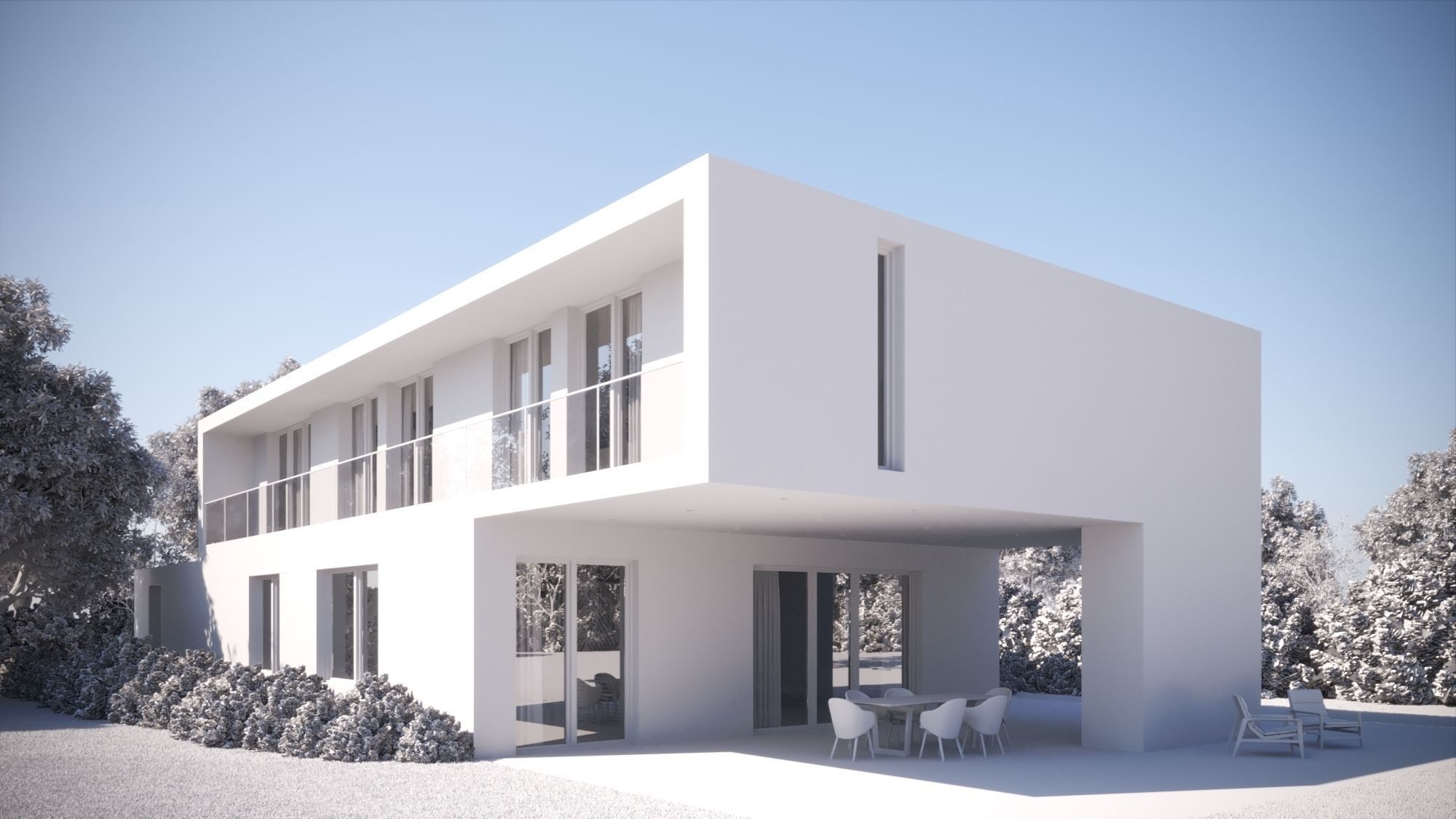 Exterior House Scene 8 Day Dusk 3D model_10