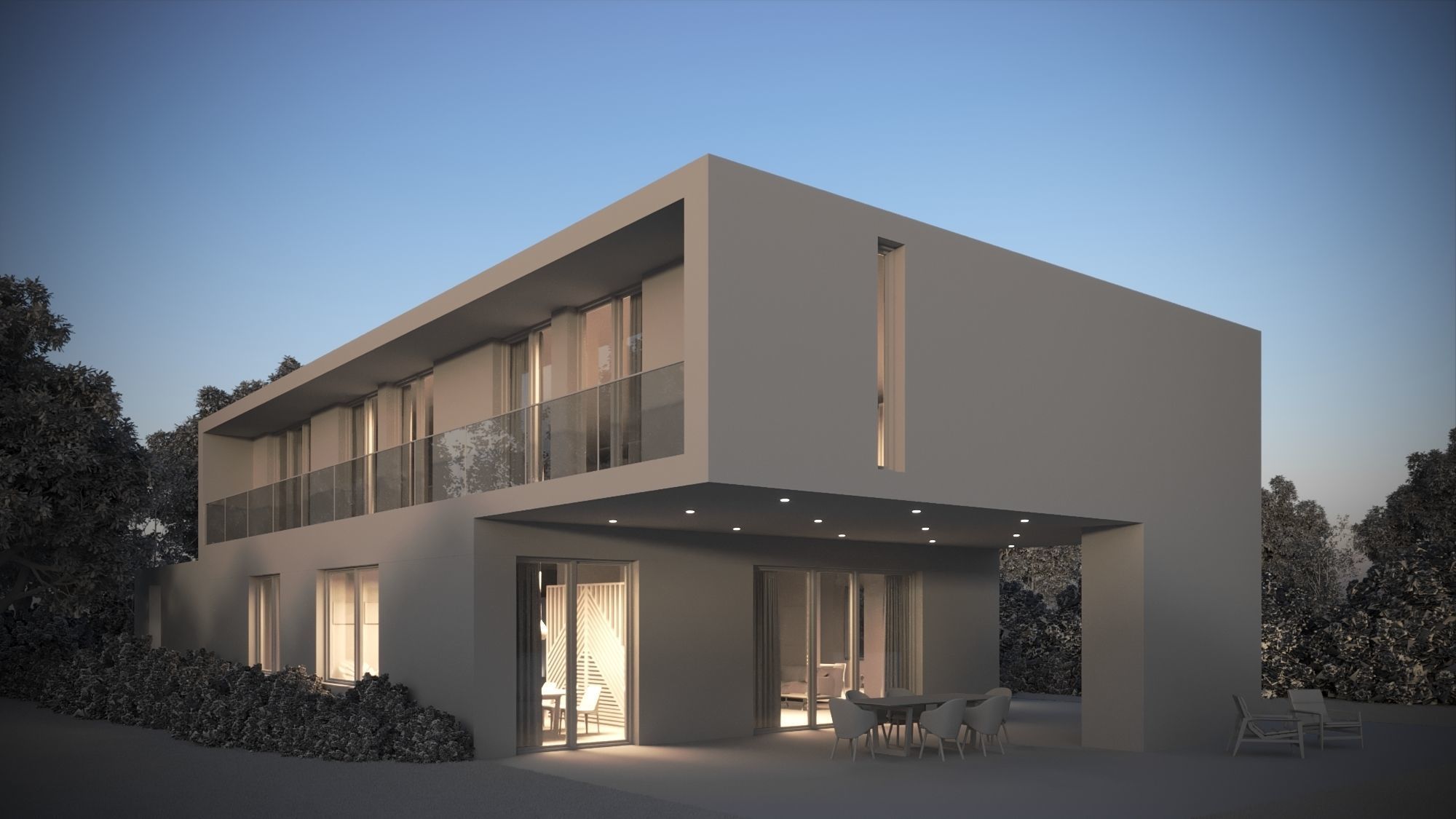 Exterior House Scene 8 Day Dusk 3D model_9