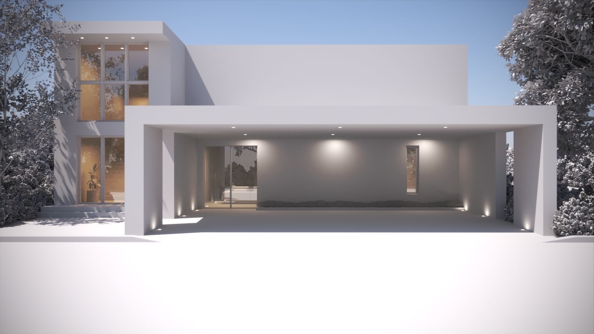 Exterior House Scene 8 Day Dusk 3D model_7