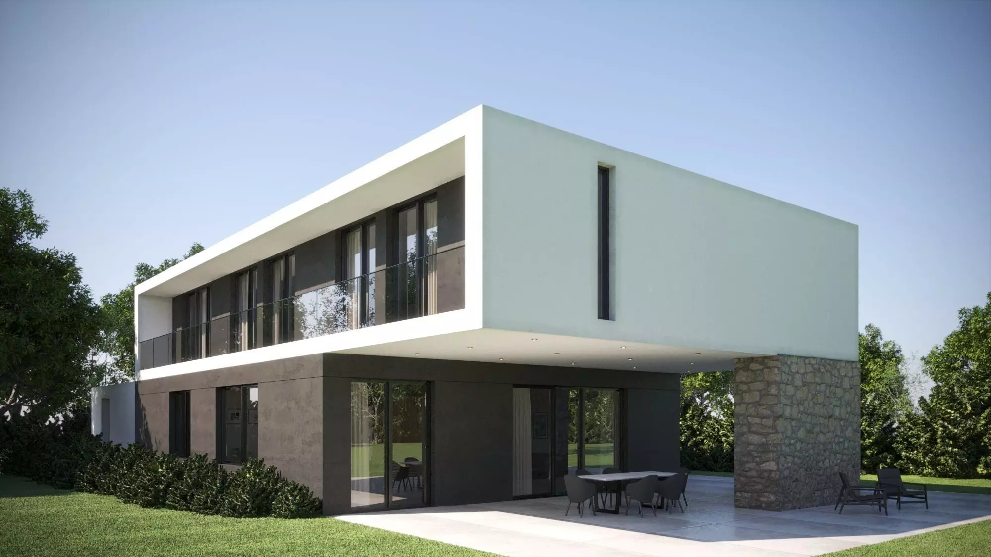 Exterior House Scene 8 Day Dusk 3D model_0