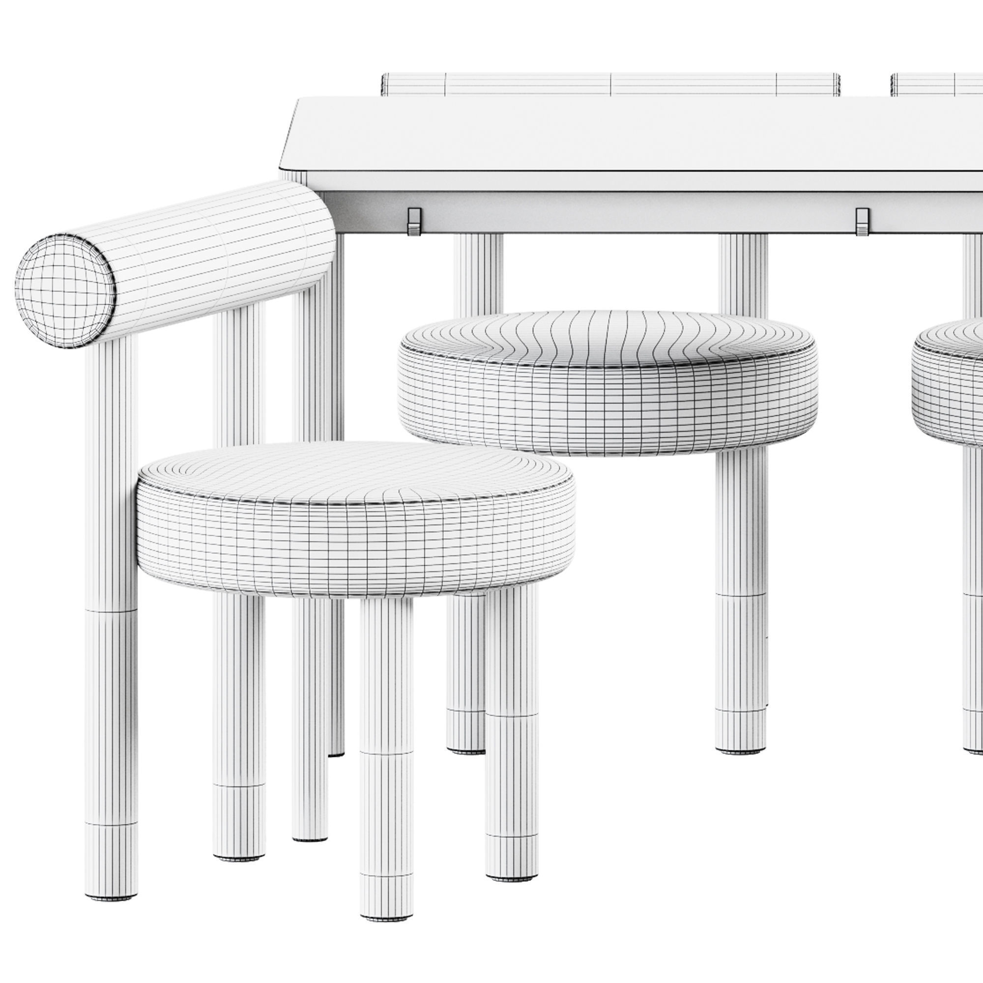 Tommaryd table by Ikea and Chair  CS2 by Noom 3D model_6