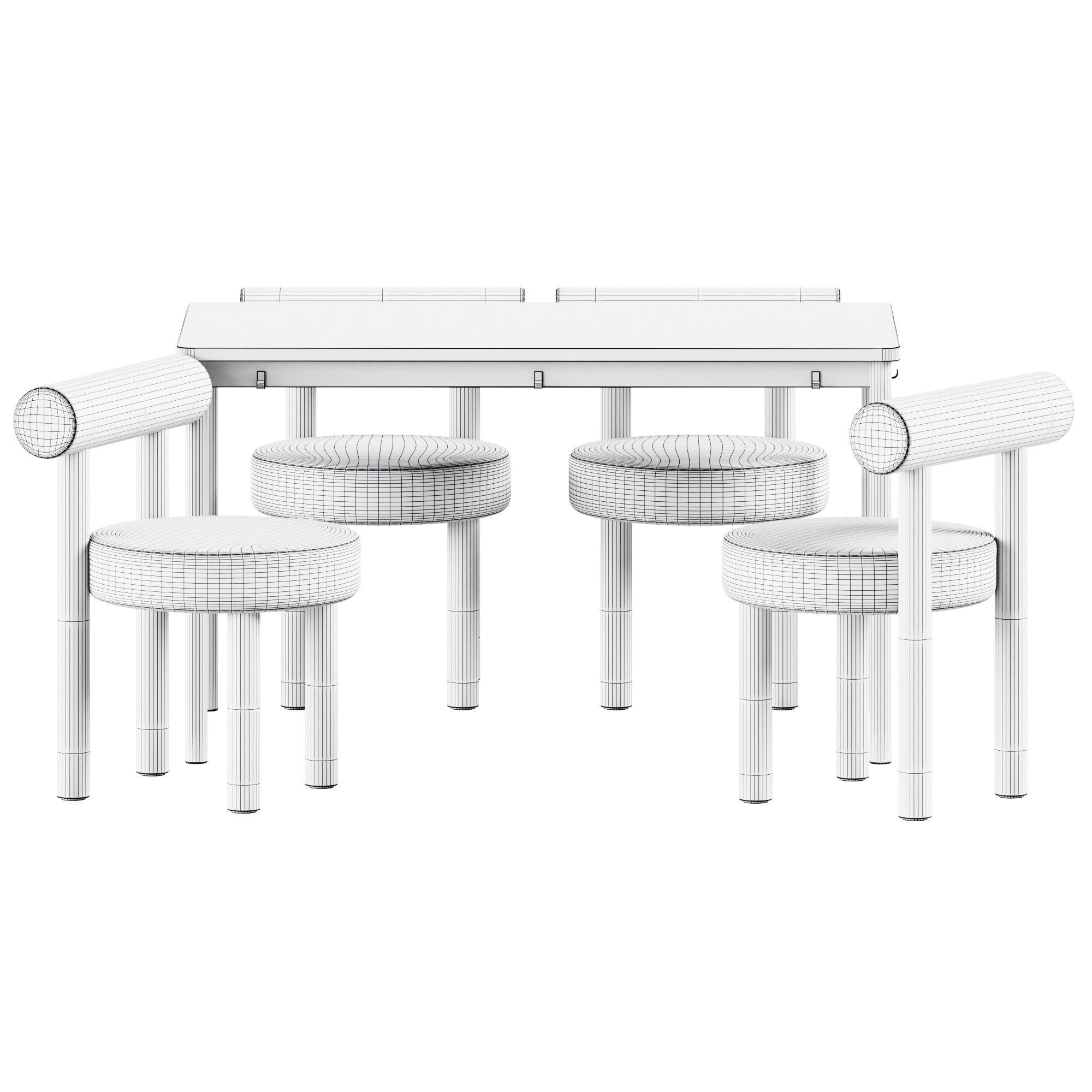 Tommaryd table by Ikea and Chair  CS2 by Noom 3D model_5