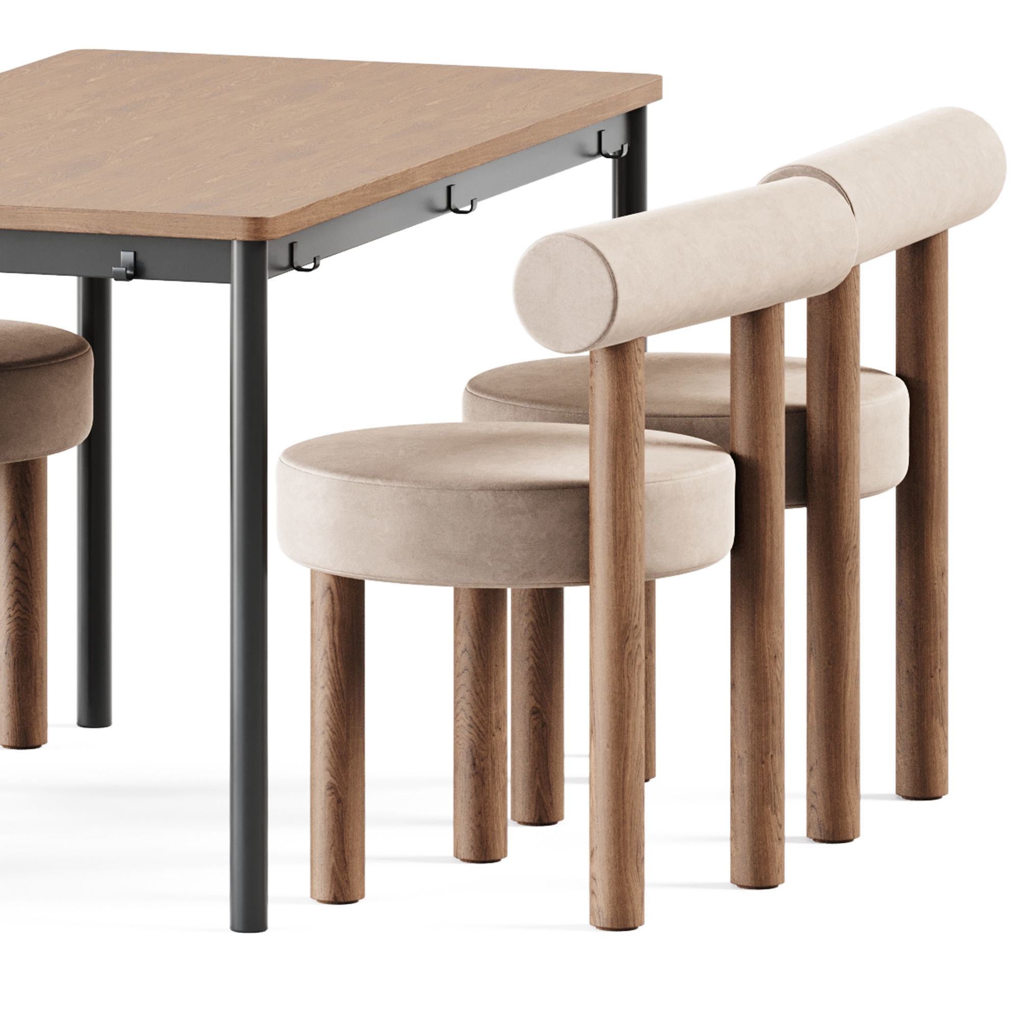Tommaryd table by Ikea and Chair  CS2 by Noom 3D model_3