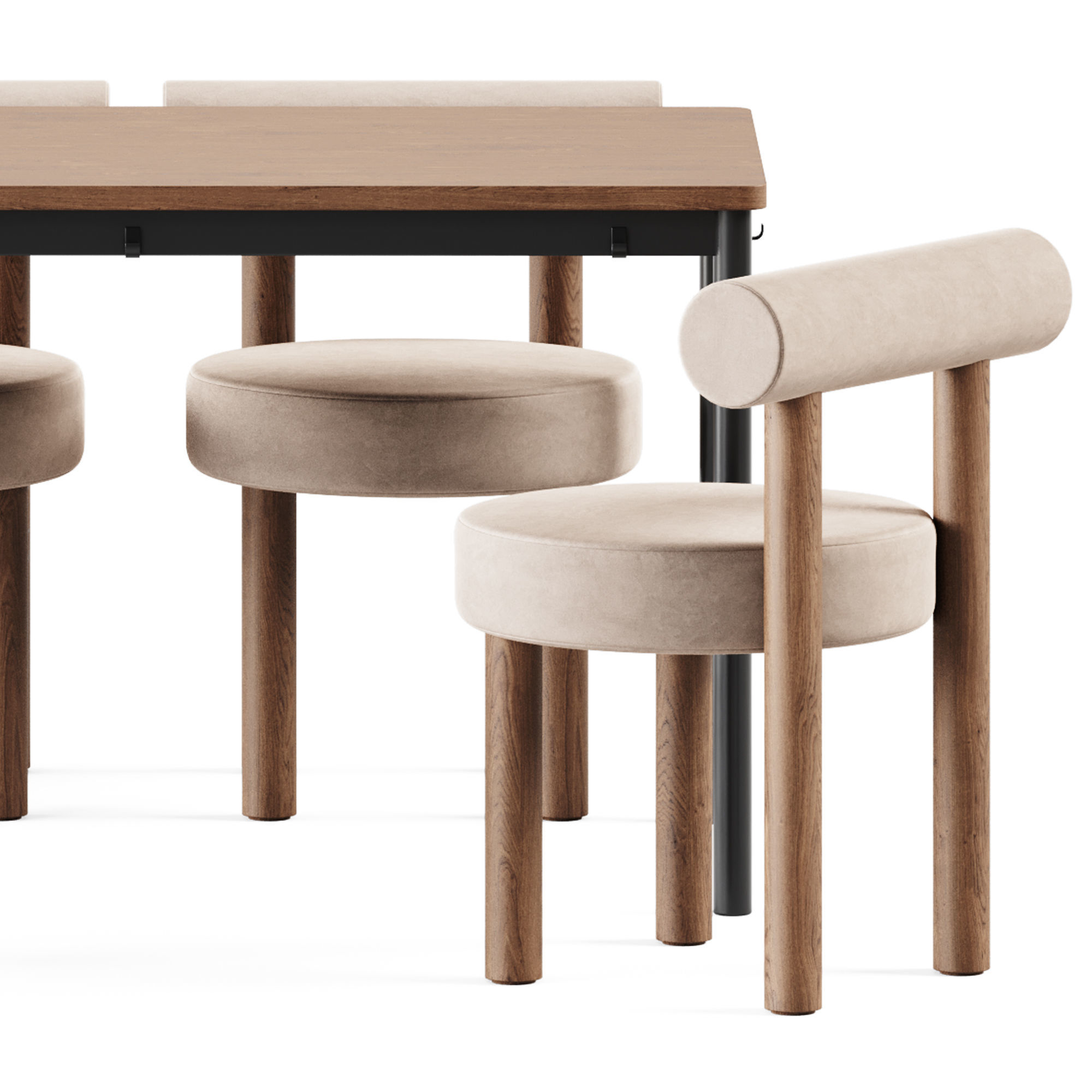 Tommaryd table by Ikea and Chair  CS2 by Noom 3D model_4