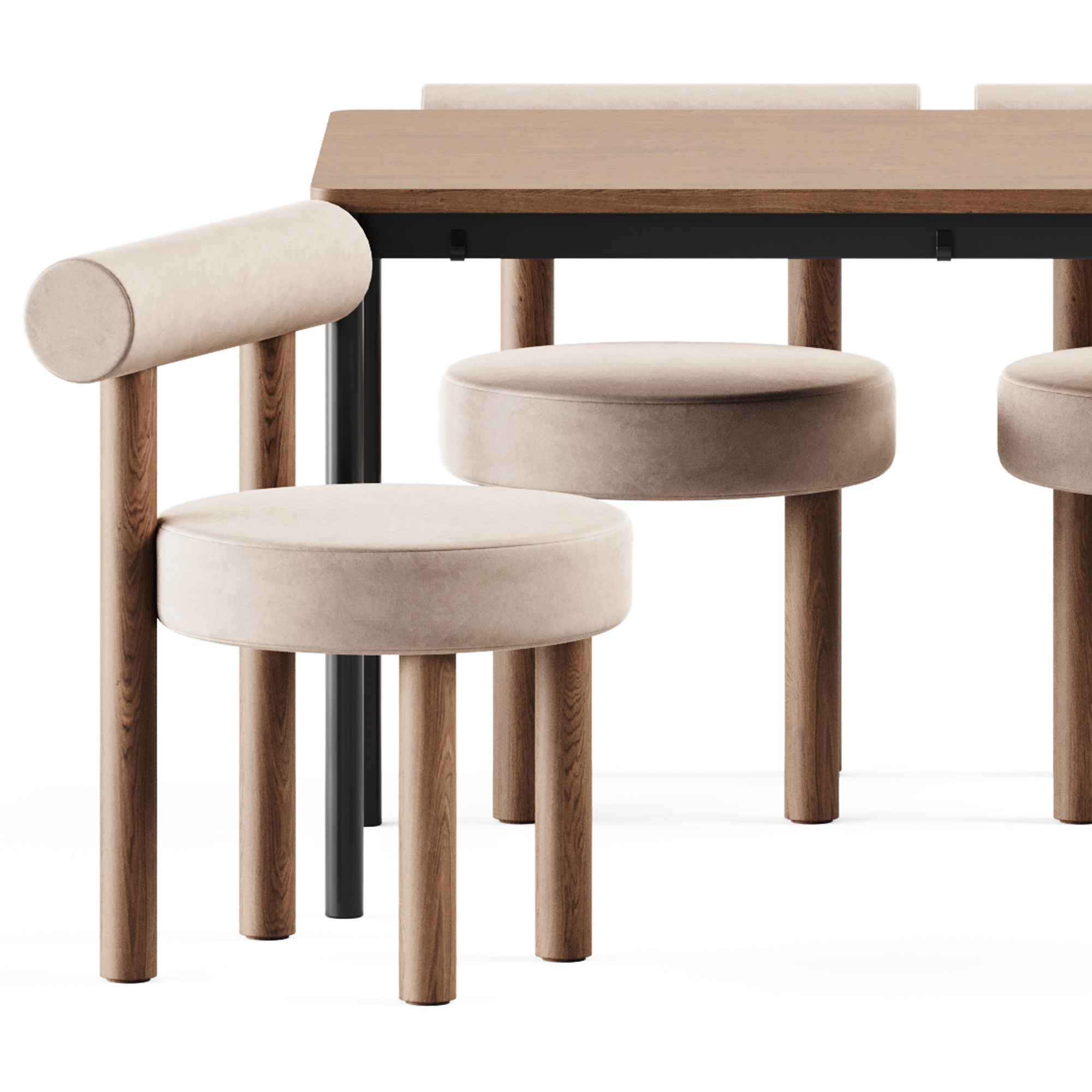 Tommaryd table by Ikea and Chair  CS2 by Noom 3D model_2