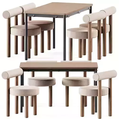 Tommaryd table by Ikea and Chair  CS2 by Noom 3D model