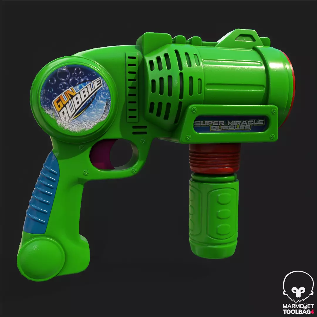 Realistic Bubble Gun 3D model
