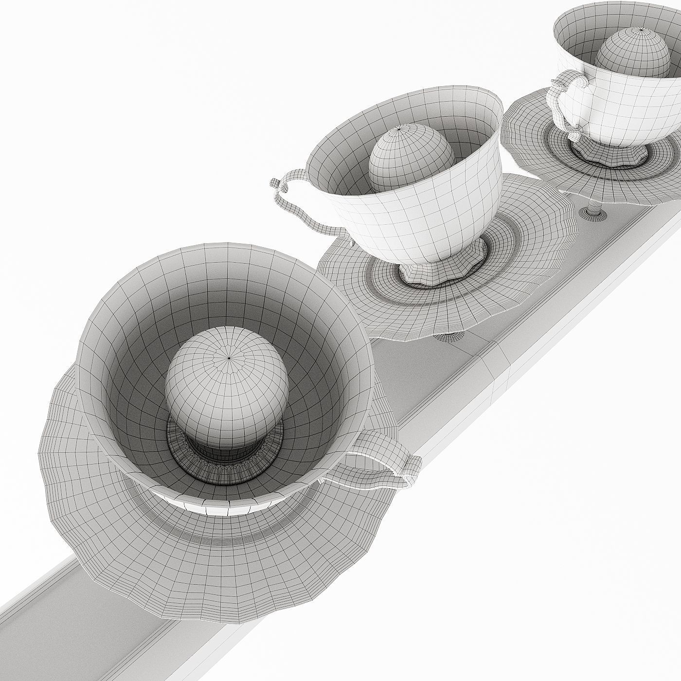 illuminator light fixture with four lights 3D model_4