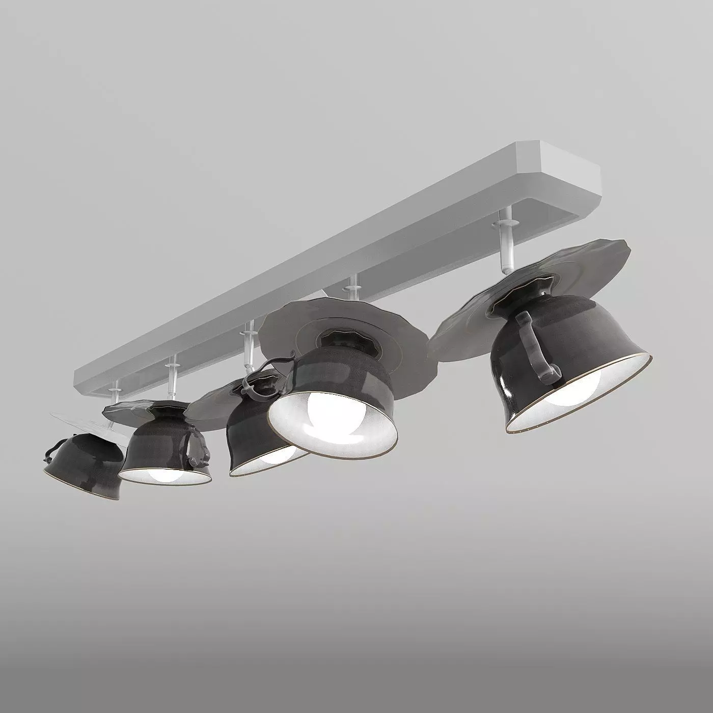 illuminator light fixture with four lights 3D model_0
